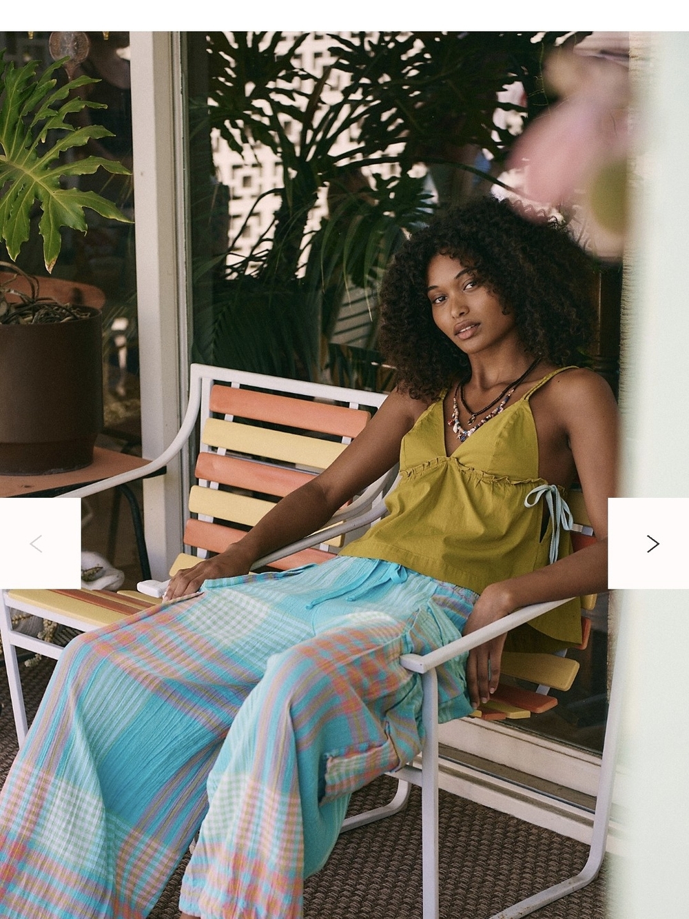 NWT Free People Aqua Multi Plaid Wide-Leg Cargo Pants Size SMALL Sold Out Online - Picture 4 of 8